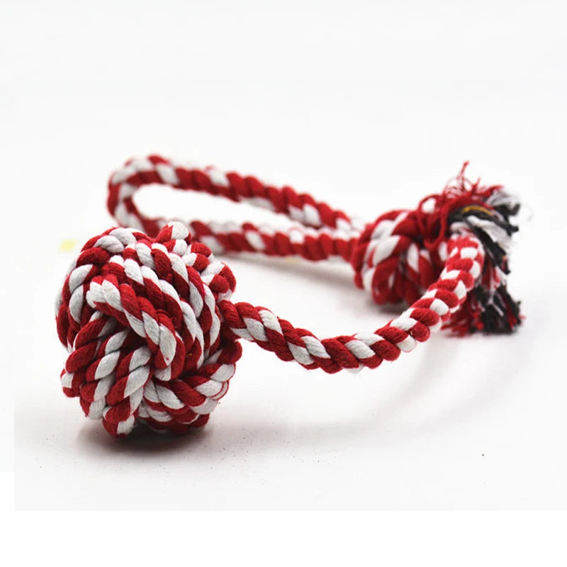 Load image into Gallery viewer, Strong braided Dog Training Toys Large Dog Pet Chew Rope Toy Puppy Cat Ball Toys Handmade Cotton Ball Rope Molar Toys
