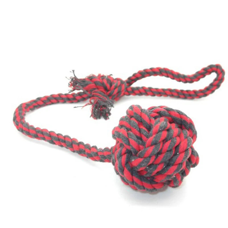 Load image into Gallery viewer, Strong braided Dog Training Toys Large Dog Pet Chew Rope Toy Puppy Cat Ball Toys Handmade Cotton Ball Rope Molar Toys
