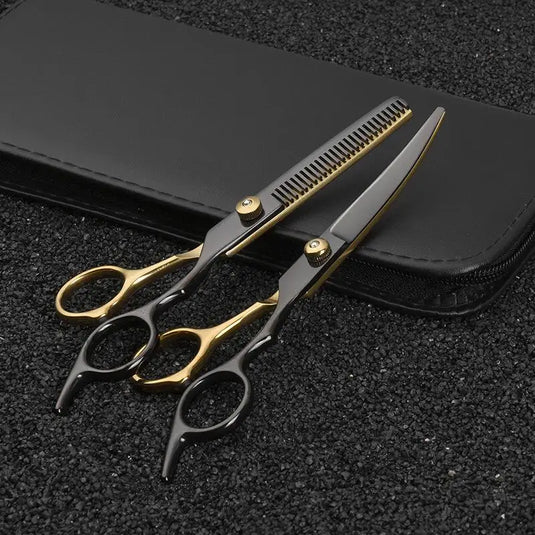 6.5 Inch Pet  Grooming Scissors Kit  Cat Hair Thinning Shear Pet Scissors Set Blackgold  Dog Scissors