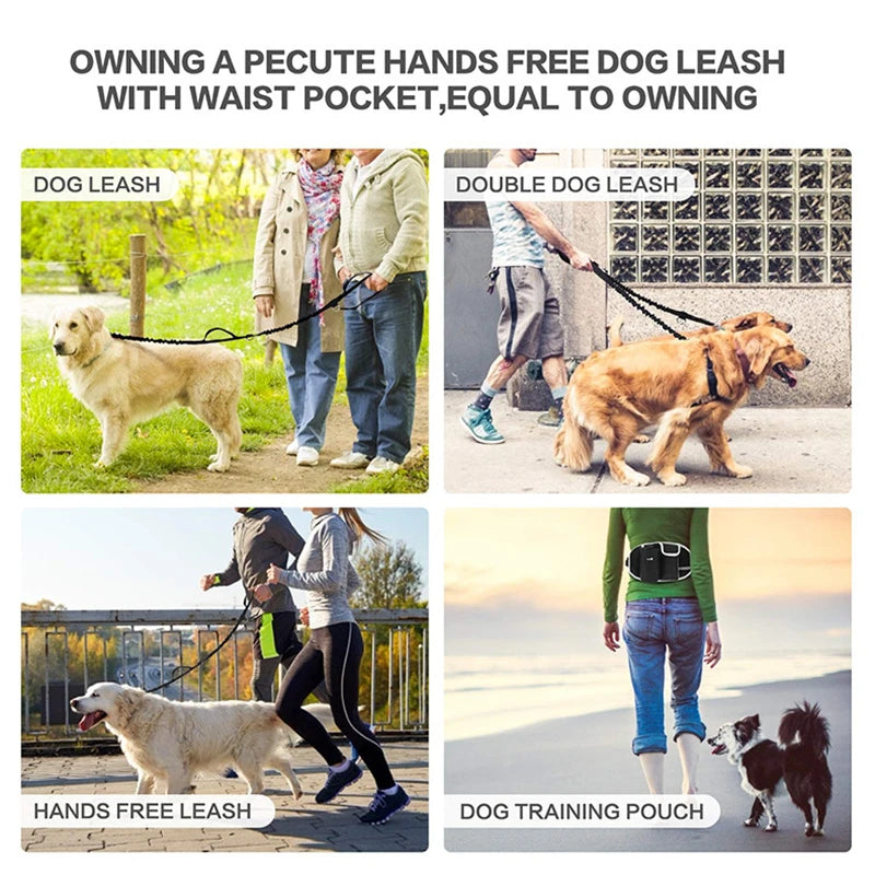 Load image into Gallery viewer, Dog Walking Bags Training Pet Treat Bag Fanny Pack Hands-Free Candy Pouch Bungee Leash Dog Feed Bowls Storage Water Cup
