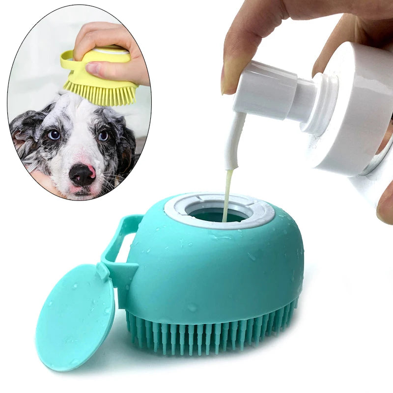 Load image into Gallery viewer, Puppy Big Pet Dog Cat For Bath Brush Massage With Soap Soft Safety Silicone Shampoo For Dogs Cats Clean Bath Tools
