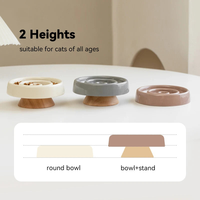 Load image into Gallery viewer, Pet Ceramic Slow Feeder Bowl Anti-Gulping Cat Food Dish Bowls Puppy Dogs Slow Feeding Supplies
