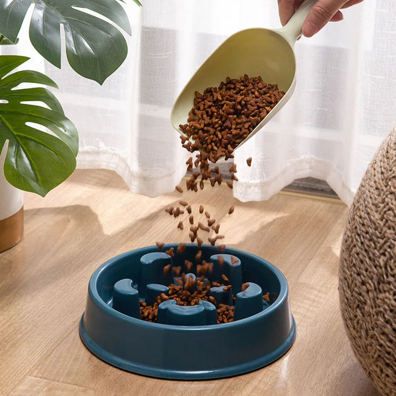Load image into Gallery viewer, Pet Dogs and Cats Slow Food Bowl Puzzle Non-Choking Non-Slip Slow Feeder Thickened Plastic Plate Bowl Pet Feeding Bowl
