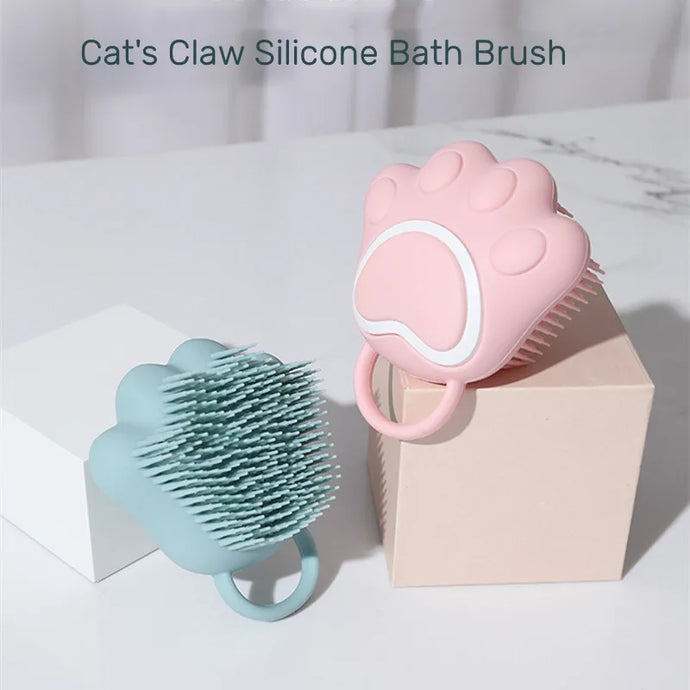 Pet Dog Bath Brushes Silicone Massage Shampoo Dispenser Portable Dog Cat Shower Brush Pet Grooming Cleaning Tools Pet Accessory