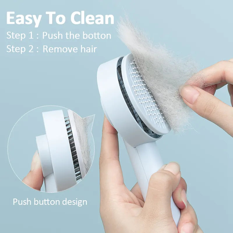 Load image into Gallery viewer, Pet Hair Removal Comb Dog Cat Self Brush Cleaning Slicker Brush Cats Dogs Hair Remover Scraper Pet Grooming Tool Cat Accessories
