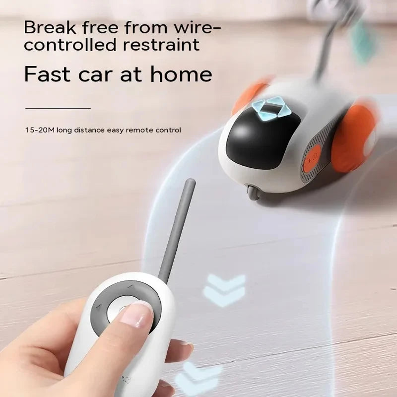 Load image into Gallery viewer, Smart Cat Toy Car Remote Control Running Car Cat Toys Interactive Cat Sticks Teaser Feather Dual Modes Electric Pet Cat Toys

