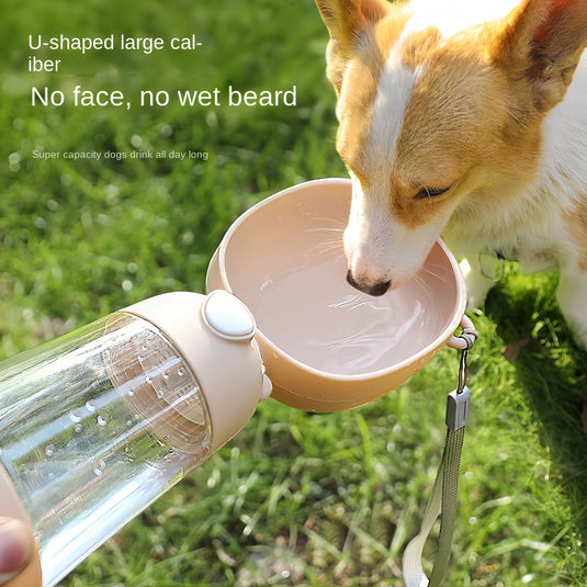 Dog Portable Water Bowl Portable Food Grade Material Dog Cat Travel Pet Water Cup Bottle With Food Dispenser Pet Dog Supplies