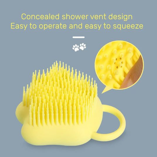 Pet Dog Bath Brushes Silicone Massage Shampoo Dispenser Portable Dog Cat Shower Brush Pet Grooming Cleaning Tools Pet Accessory